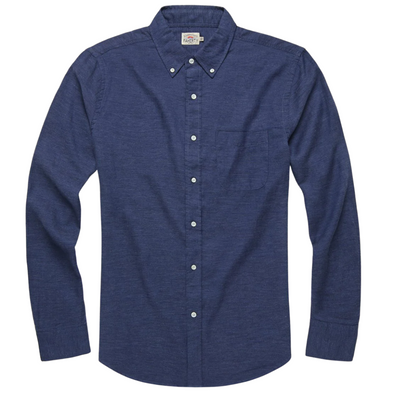 Faherty Stretch Oxford Shirt in Navy