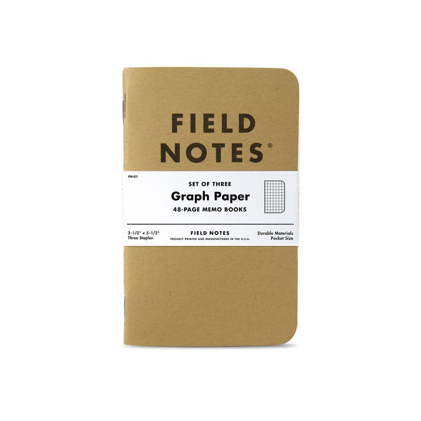 Field Notes Original Kraft 3-Pack - Graph