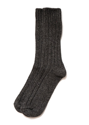 American Trench Wool Boot Sock in Charcoal