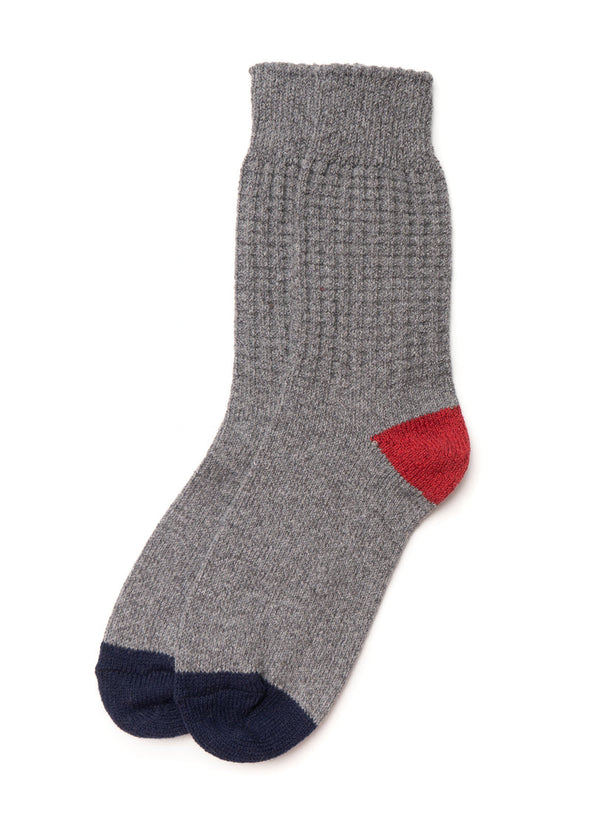 American Trench Waffle Sock in Grey