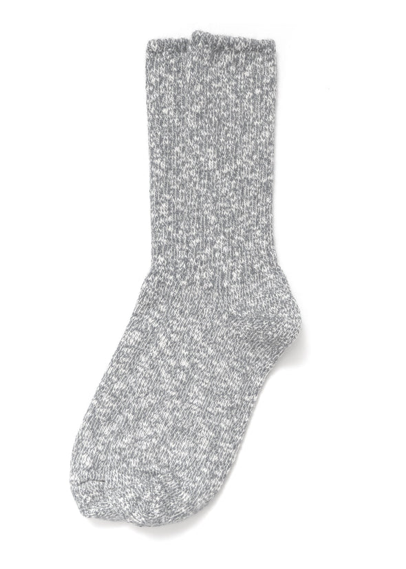 American Trench Wool Slub Sock in Silver