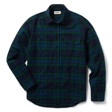 Taylor Stitch Crater LS Shirt in Evergreen Check