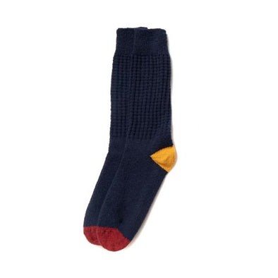 American Trench Waffle Sock in Navy