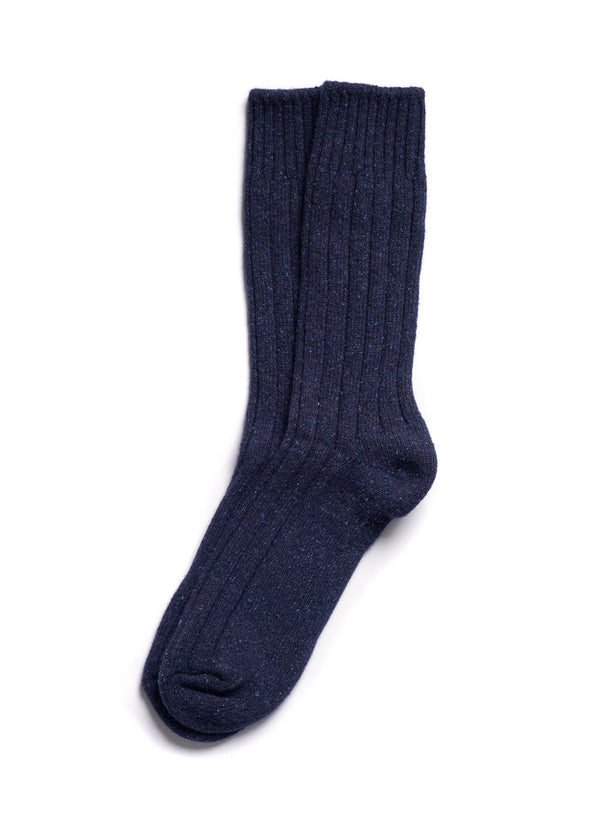 American Trench Wool Boot Sock in Navy