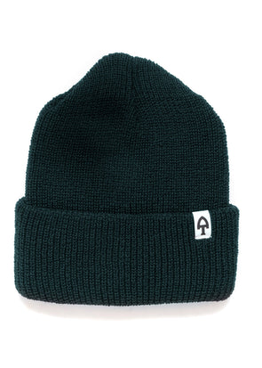 American Trench Merino Cardigan Stitch Beanie in Pine