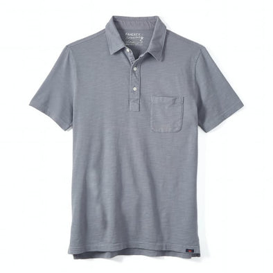 Faherty Sunwashed Polo in Storm Blue